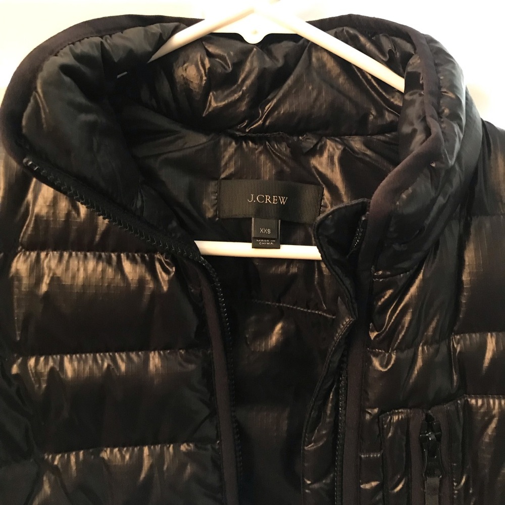 J Crew shiny puffer jacket XXS
